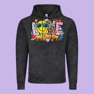Love Summer Vintage Hoodie Designed By Cowhidedigitalart
