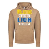 Vintage Coffee wolverine on saturday lion on sunday fans detroit vintage pullover hoo Vintage Hoodie - linhVisuals