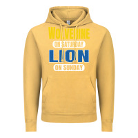 Vintage Mustard wolverine on saturday lion on sunday fans detroit vintage pullover hoo Vintage Hoodie - linhVisuals