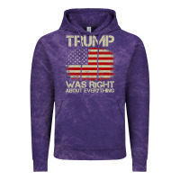 Cloud Purple vintage usa american flag trump was right about everything pullover ho Vintage Hoodie - linhVisuals