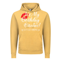 Vintage Mustard womens it's my birthday bitches! funny drunk party birthday girls v ne Vintage Hoodie - linhVisuals