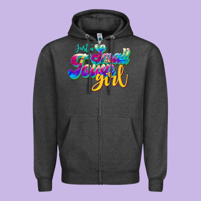 Just A Small Town Girl Zipper Hoodie Designed By Jahusdesignshop