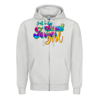 Dove Grey just a small town girl Zipper Hoodie - JahusDesignShop