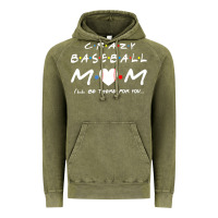 Vintage Olive baseball coach crazy mom baseball Vintage Hoodie - linhVisuals