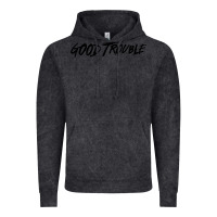 Vintage Black good trouble Vintage Hoodie - linhVisuals