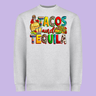 Tacos And Tequila Heavyweight Sweatshirt Designed By Ranaportraitstore