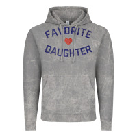 Womens Favorite Daughter Heart Distressed Vintage Faded Classic T Shir Vintage Hoodie | Teevron