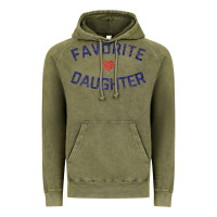 Vintage Olive womens favorite daughter heart distressed vintage faded classic t shir Vintage Hoodie - linhVisuals