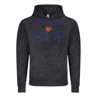 Vintage Black womens favorite daughter heart distressed vintage faded classic t shir Vintage Hoodie - linhVisuals