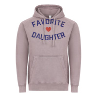Vintage Zinc womens favorite daughter heart distressed vintage faded classic t shir Vintage Hoodie - linhVisuals