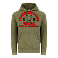 Vintage Olive POWERHOUSE GYM CLASSIC Vintage Hoodie - linhVisuals