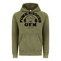 Vintage Olive POWERHOUSE GYM Vintage Hoodie - linhVisuals