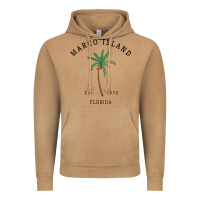 Vintage Camel womens marco island florida colorful palm tree retro novelty art v nec Vintage Hoodie - linhVisuals