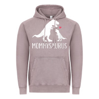 Vintage Zinc womens mommysaurus mom and baby dinosaur v neck t shirt Vintage Hoodie - linhVisuals
