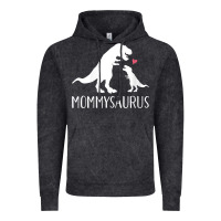Vintage Black womens mommysaurus mom and baby dinosaur v neck t shirt Vintage Hoodie - linhVisuals