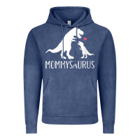 Vintage Denim womens mommysaurus mom and baby dinosaur v neck t shirt Vintage Hoodie - linhVisuals