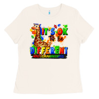 Bone it's ok to be different autism awareness Ladies Tee - FaDigitalArtStudio