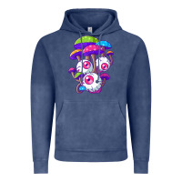 Vintage Denim psychedelic mushroom hippie magic fungus shrooms trance rave t shirt Vintage Hoodie - linhVisuals