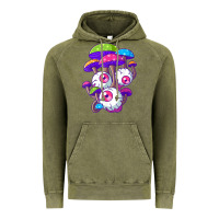 Vintage Olive psychedelic mushroom hippie magic fungus shrooms trance rave t shirt Vintage Hoodie - linhVisuals