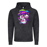 Vintage Black psychedelic mushroom hippie magic fungus shrooms trance rave t shirt Vintage Hoodie - linhVisuals