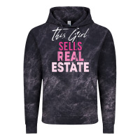 Cloud Black this girl sells real estate realtor real estate agent broker t shirt Vintage Hoodie - linhVisuals