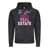 Vintage Black this girl sells real estate realtor real estate agent broker t shirt Vintage Hoodie - linhVisuals