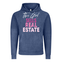Vintage Denim this girl sells real estate realtor real estate agent broker t shirt Vintage Hoodie - linhVisuals