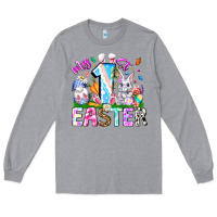 Heather Grey My 1st Easter Long Sleeve Tee - CowhideDigitalArt