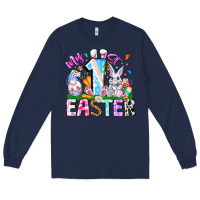 Navy My 1st Easter Long Sleeve Tee - CowhideDigitalArt