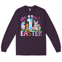 Plum My 1st Easter Long Sleeve Tee - CowhideDigitalArt