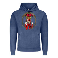 Vintage Denim chicken chick king chicken wearing crown queen chicken animal 228 roos Vintage Hoodie - linhVisuals