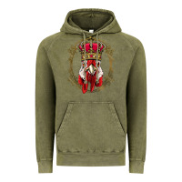 Vintage Olive chicken chick king chicken wearing crown queen chicken animal 228 roos Vintage Hoodie - linhVisuals