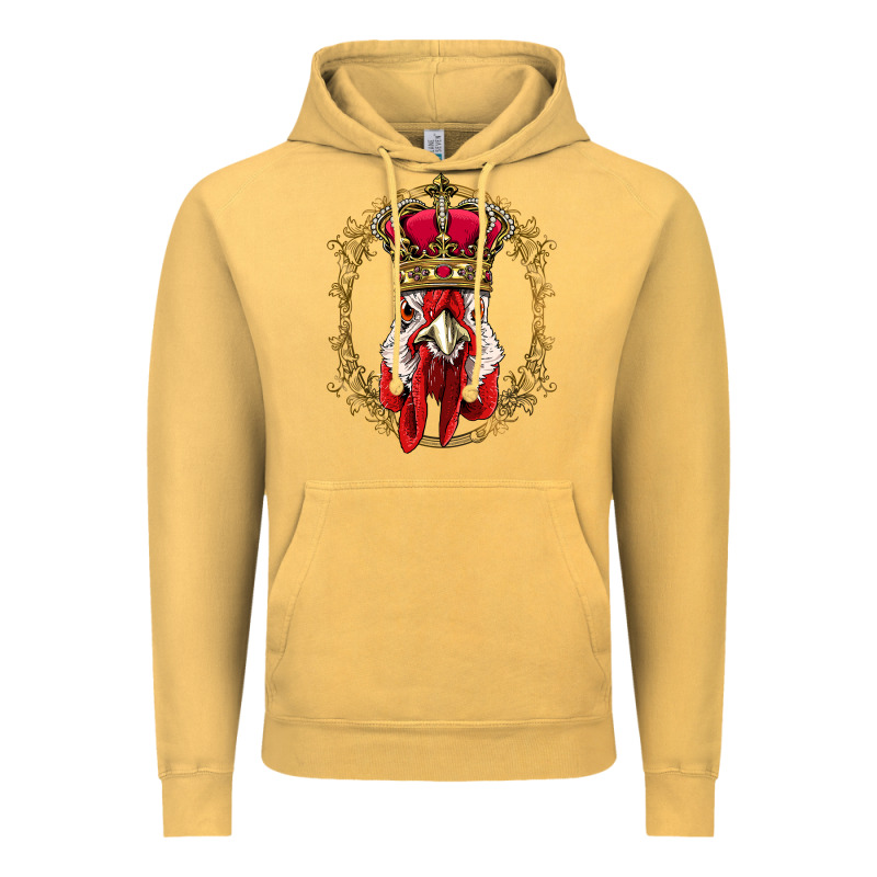 Chicken Chick King Chicken Wearing Crown Queen Chicken Animal 228 Roos Vintage Hoodie by linhVisuals | Teevron
