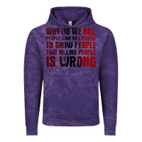 Cloud Purple why do we kill people who kill people to show that killing people Vintage Hoodie - linhVisuals