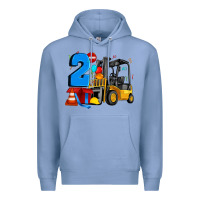 Colony Blue forklift birthday two Premium Hoodie - Artiststas
