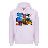 Lilac forklift birthday two Premium Hoodie - Artiststas