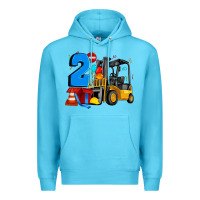 Ocean Blue forklift birthday two Premium Hoodie - Artiststas