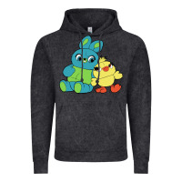 Vintage Black bunny and ducky Vintage Hoodie - linhVisuals