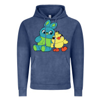 Vintage Denim bunny and ducky Vintage Hoodie - linhVisuals
