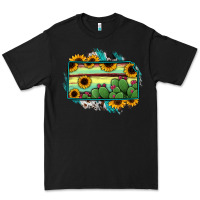 Black Kansas map sunflower catus serape Premium Tee - RanaPortraitStore