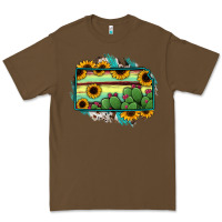Cacao Kansas map sunflower catus serape Premium Tee - RanaPortraitStore