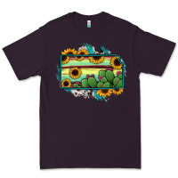 Plum Kansas map sunflower catus serape Premium Tee - RanaPortraitStore