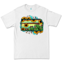 White Kansas map sunflower catus serape Premium Tee - RanaPortraitStore
