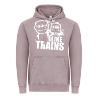 Vintage Zinc i like trains Vintage Hoodie - linhVisuals
