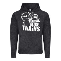 Vintage Black i like trains Vintage Hoodie - linhVisuals