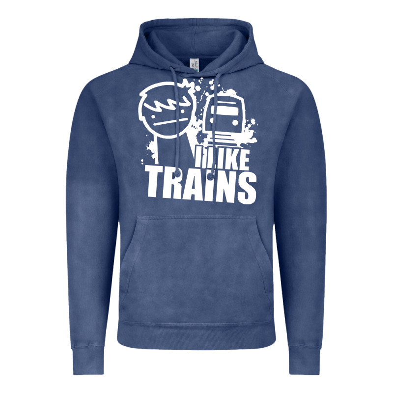 I Like Trains Vintage Hoodie by linhVisuals | Teevron