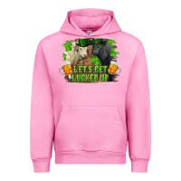 Fuchsia Pink let's get lucked up charolais and black angus bull Urban Hoodie - RanaPortraitStore