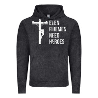 Vintage Black even firemen need heroes lineworker powerline technician premium Vintage Hoodie - linhVisuals