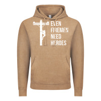 Vintage Coffee even firemen need heroes lineworker powerline technician premium Vintage Hoodie - linhVisuals