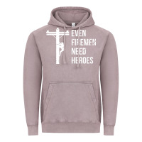 Vintage Zinc even firemen need heroes lineworker powerline technician premium Vintage Hoodie - linhVisuals
